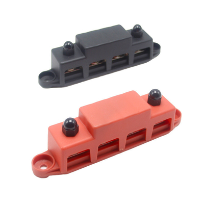 Rot-Schwarz-Set M8 300A Busbar 4 Knoten Stromverteilterminalblock mit 300A Sicherungsdraht für Wohnmobilyacht