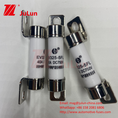 10A-50A 750VDC Keramische Autoschutzverschluss mit Bolt Mount Keramische Ev325 Schutzkapazität EV325 20KA 50kA 15A 25A