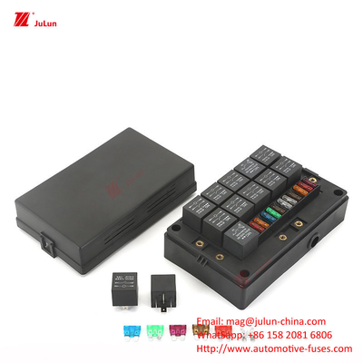 12 Wege Sicherungsbox 12 Wege Positiv und Negativ Auto Boot Sicherheitssitz mit LED-Licht Auto Einfügen Automatisches Zurücksetzen Auto Sicherung Meer