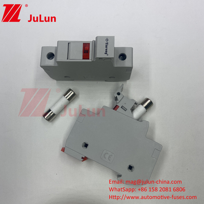 Solarfotovoltaische Sicherung mit DIN-Führungssicherungshalter für den Photovoltaikschutz RT18-32 15A 20A 32A Sicherungshalter mit LED Indica