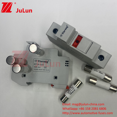 1000VDC 1500VDC 500VDC DIN Schienen-Solarkollektor DC 32 Ampere Solar Sicherungshalter mit Sicherung für Photovoltaik