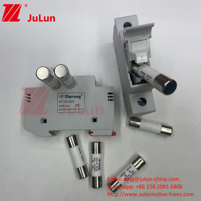 20A Solar PV Sicherungshalter mit Sicherung für Photovoltaik Bus Box Nqqk RT16D-00 TPS Gleichstrom 80V 250A Solarenergie Sicherung