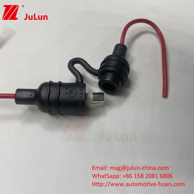 Staubdichtes Niederspannungsfahrzeug Sicherungshalter Rot Schwarz Silikon PPS 10A 250V