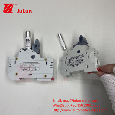 Zylindrische Solar-PV-Sicherung 10A-63A 1000VDC/1500VDC IEC60269.6 Sicherung 10X38 1p 2p 3Pole Np Dc Sicherungen Quadrat Solar-Pv-Sicherung