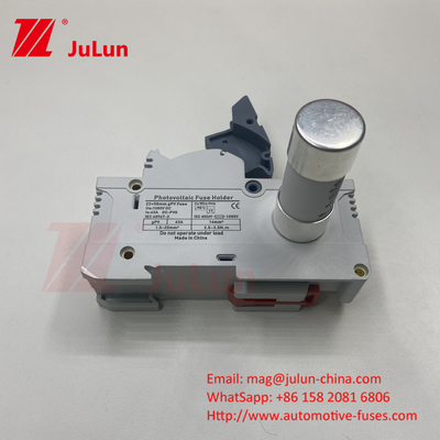 Solar-PV-Sicherung für Photovoltaik DC1000V 10X38 Keramik-Sicherungshalter mit Isolator-Schalter 10X