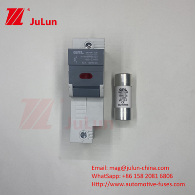 Sicherungshalter 30A 63A 500V 10x38 RT18-32 Zylindrischer Sicherungshalter 10A 1000DC Solar-PV-Sicherung für Photovoltaik