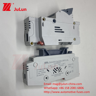 Sicherungshalter 30A 63A 500V 10x38 RT18-32 Zylindrischer Sicherungshalter 10A 1000DC Solar-PV-Sicherung für Photovoltaik