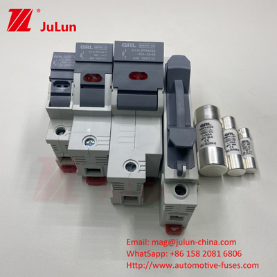 Solar-PV-Sicherung mit Kupfer-Sicherungselement Material RO17 Schnellblas-Keramik DIN Rail Moun 22x58MM Italweber-Sicherung 500V