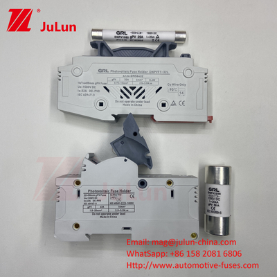 SeanRo Solar PV Din Rail Sicherungshalter für Sicherungsverbindung 10*38mm 1000V 15amp DC Sicherung 25A