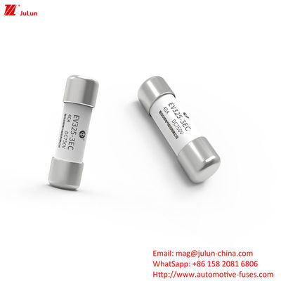 EV325-3EC 750V 20KA Elektrofahrzeug Sicherung 10A-50A Strom Flachkopf Tubular Sicherung