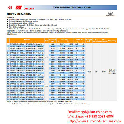 10kA 70VDC-Box-Sicherheiten zum Schutz von Elektrofahrzeugbatterien