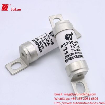 Elektrofahrzeugsicherung RS308 100A DC750V 50KA für elektrische Kraftwerksanlagen