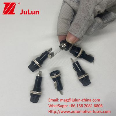 5*20mm 6X30mm Glasfahrzeug Sicherungshalter 12mm 15A 125V 10A 250V