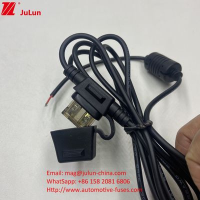 Sicherung 50A Maxi-Strom-Nummer rot 10AWG Draht 280mm Gesamtlänge Inline Sicherung Halter