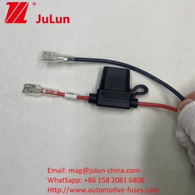 Sicherungshalter 8AWG Inline Blade 30A Kabelblei DrahtFuse Halter 8AWG Inline Blade Kabelblei Draht Original 50 Ampere Stecker-Stil Stromanschluss zu 8mm RING TERMINALS Original 50 Ampere Stecker-Stil