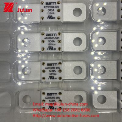 ASTM A202008 250A 125VDC Elektrofahrzeug Sicherungslochentfernung 50,8mm 100A 125A