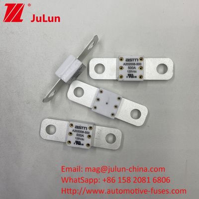 Kurzer 500A 125VDC Schaltkreislauf Schutz Battey Sicherung Kleine Größe Hohe Strommenge Abstand zwischen 2 Löchern 50,8mm