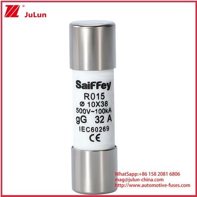 RS15 GG32A 500VDC 100KA Keramische Fahrzeugsicherungen 10*38mm Halter IEV60269
