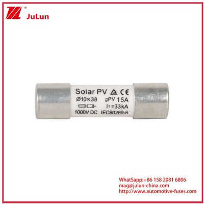 15A 1000VDC GPV Sicherung 10*38 für Solaranlagen IEC60269-6