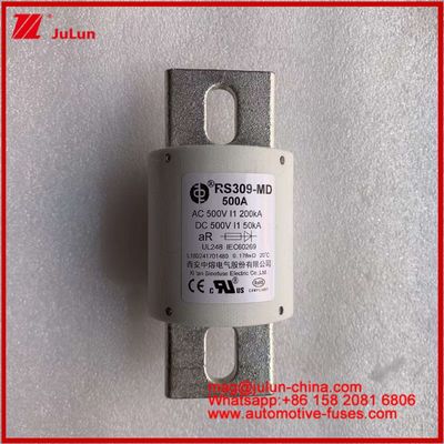 500VDC 200KA 500VAC 50KA AR Röhrchen-keramische Schnellschutzschutzschutzschutz RS309-MD 500A für Elektrofahrzeuge und Batteriesysteme