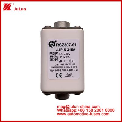 RSZ307-01 Quadratkeramik J4P-N 315A 750VDC 50KA Ladegeräte Drähte Automobilgeräte Ausrüstung Schraubverbindung
