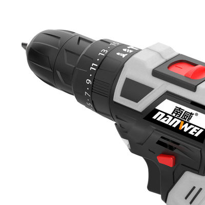 Lithiumbatterie Kabellose Bohrmaschine Stromwerkzeuge Handheld Power Impact Drills Unterstützung Einzelgewicht 3kg Höchstgeschwindigkeit 1350RPM/MIN