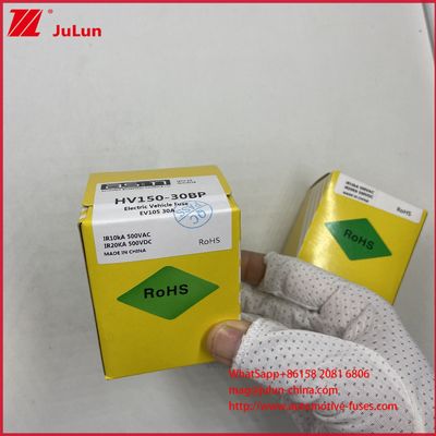 HV150 FUSE 32BP 30A DC500V Bolt Tubular Elektrofahrzeug Automotive Batterie Ladegerät mit Unterbrechungsbewertung DC500V/20KA