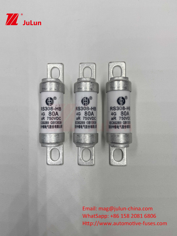 M6 Schrauben EV Sicherung 750V 80A10A 30A 50A 750VDC EV Sicherung Hei sind geeignet für EV Traktionssystem, Leistung Umwandlung