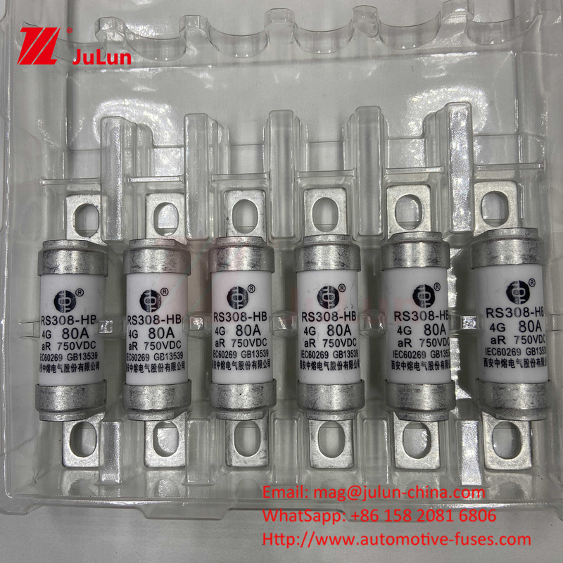 Elektrofahrzeuge FUSE Umgebungszuverlässigkeit entspricht ISO8820, JASO D622 und GB/T31465 30A 40A 50A 80A 750VDC