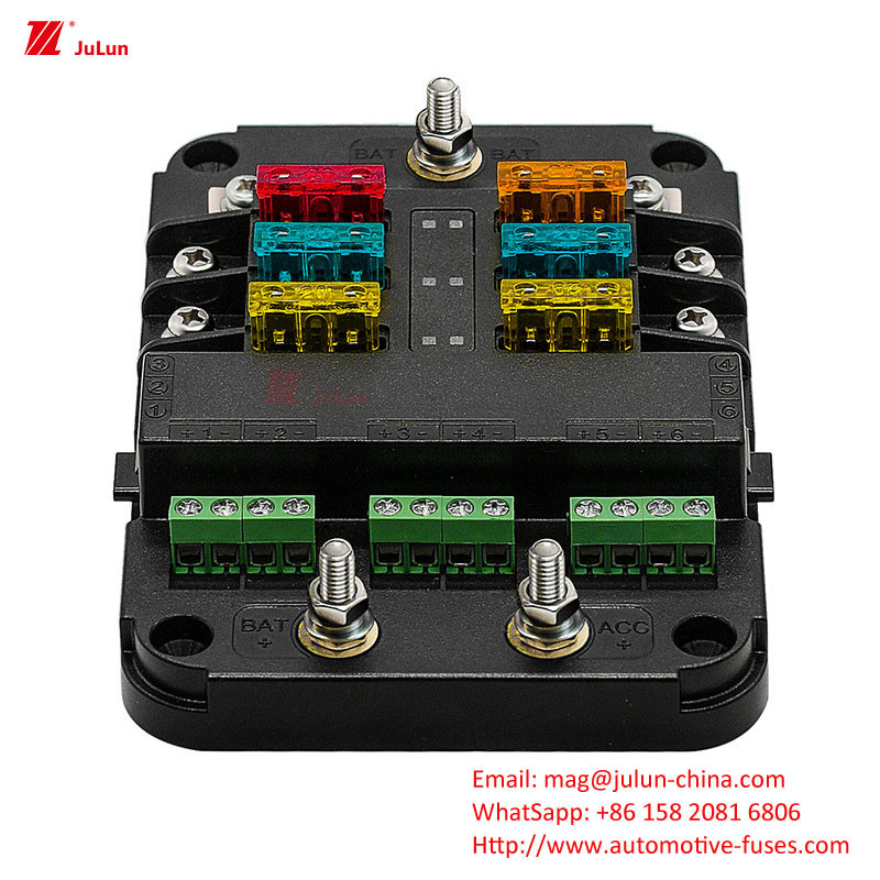 Eu UL Standard Automobil-Schaltkreisbrecher Schrauben Sicherungshalter 32V 30A-500A Nylon Gehäuse