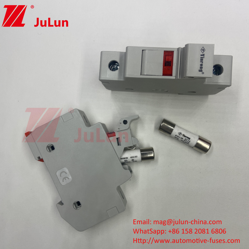 10x38mm 32A Silber-Element Solar Sicherung für Photovoltaik RT18-32X 10*38mm Zylindrische Sicherung Halter mit 32A 690V Low