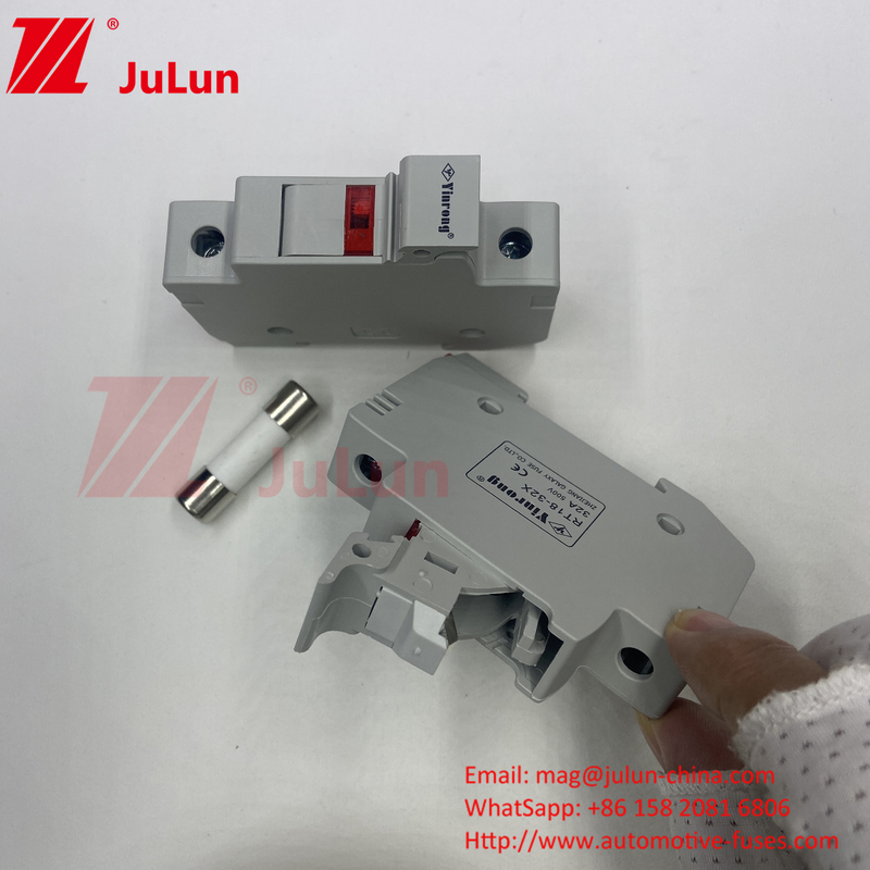 Silber Solar PV Fuse / Din Rail Solar Fuse Halter für Photovoltaik Busboxen