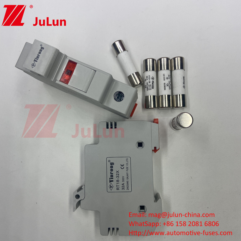1000VDC 30kA Keramische Solar-PV-Sicherung 10*38 DC Solarenergie PV-Sicherung Basis und 1000V-Sicherung 15A 20A 25A 30A 32A