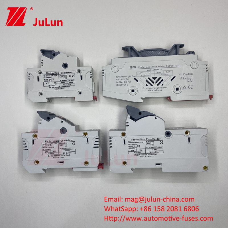 SeanRo Solar PV Din Rail Sicherungshalter für Sicherungsverbindung 10*38mm 1000V 15amp DC Sicherung 25A