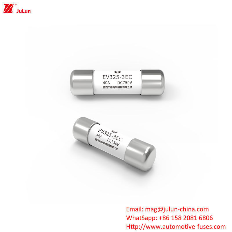 EV325-3EC 750V 20KA Elektrofahrzeug Sicherung 10A-50A Strom Flachkopf Tubular Sicherung