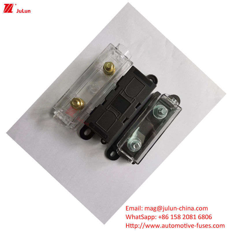 32V DIN Gleis Sicherungshalter 30A-500A EU UL Standard Kupfer Kontakt Kunststoff Gehäuse Bolt Sicherungshalter