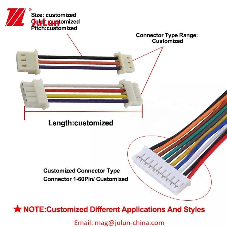 Langlebige Leistung UL / CSA Automotive Complete Wiring Harness mit angepasster Kabelfarbe und -länge