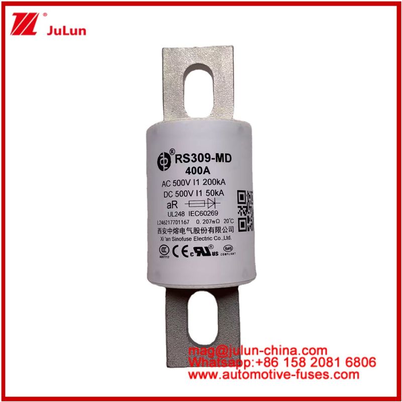 RS309-MD 400A 500VAC 200KA 500VDC 50KA AR Röhren-Keramik-Fusile für Fahrzeuge