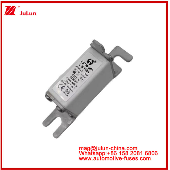 RS306-000-L-160A Quadratkeramische Sicherung EV oder HEV-Stud-Mount AC800V 100KA DC750V 50KA