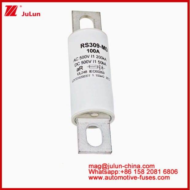 RS309-MD-100A 500VAC200KA 500VDC 50KA AR Karemische Tubulare DC 100 Ampere Auto Sicherung für EV HEV Elektrofahrzeug