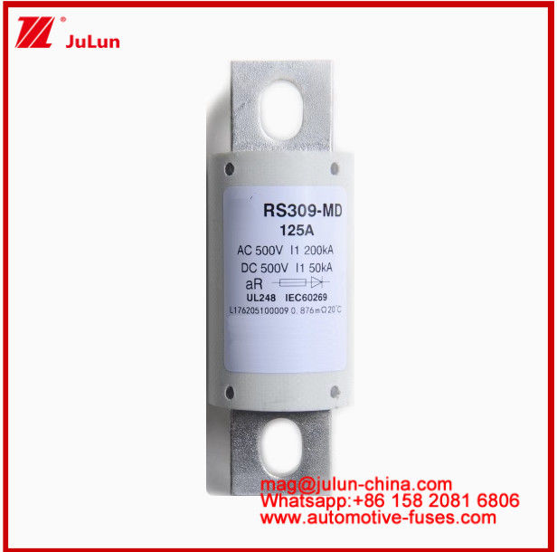 RS309-MD-125A Keramische Auto Sicherungen 500VAC200KA 500VDC 50KA AR DC Leistung Röhrenartige Autoboltverbindung Struktur