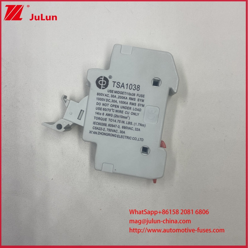 PV FUSE 10*38mm 30A 1000VDC 6 KV Nennimpuls Widerstandsspannung Solar PV Fuse mit hoher Brechfähigkeit von 20kA