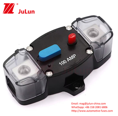 Manuelle Wiedereinstellung 0-8 Gauge 12-48 Volt 200 Ampere Schaltkreisbrecher mit Trolling Car Stereo Audio Inline Sicherung Block Halter Inver