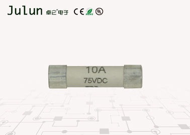 6x25mm keramische Sicherung 10a 75 Volt-Hochspannungs-DC-Sicherung mit Silber-überzogenes Kupfer-Kappe