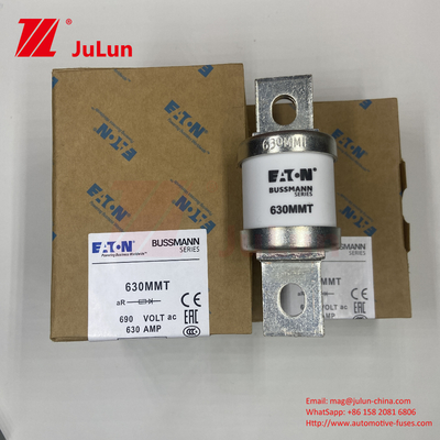 630MMT 690V BUSSMANN Keramik Kupfer Twin Flat Plate Bolt Typ Sicherung 630A Strom 0,43kg Gewicht