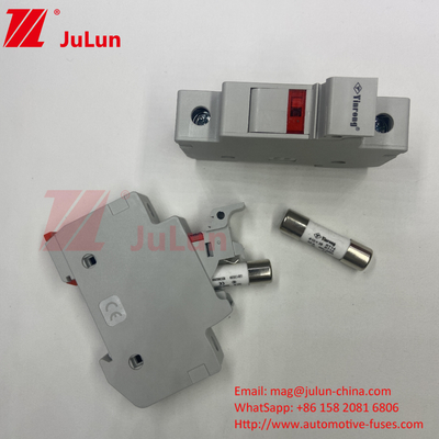 10x38mm 32A Silber-Element Solar Sicherung für Photovoltaik RT18-32X 10*38mm Zylindrische Sicherung Halter mit 32A 690V Low