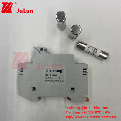 Solar Pv Fuse Din Rail Solar Sicherung Halter für Photovoltaik-Inverter Inline Sicherung Zylindrische Sicherung Halter