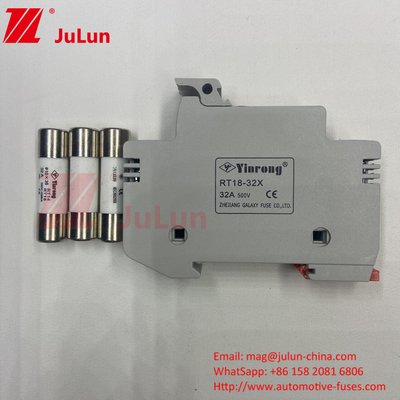 Professionelle Fabrik BYPV-18 1pol 16a 1000v Dc Din Schienen Sicherung Halter mit 1500v Dc Sicherung für Solar