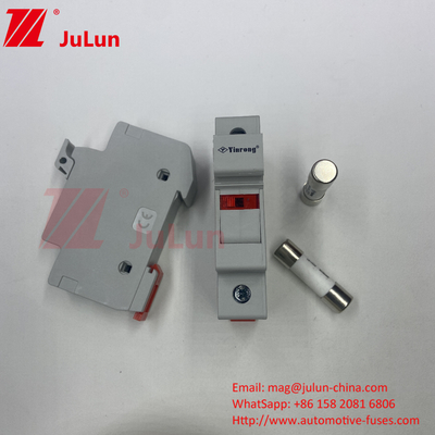 1000VDC 15A Solar PV Sicherungshalter mit Sicherung Solar PV Sicherungen 6A 10A 15A 20A 25A 30A Hochspannung für Solarsystem