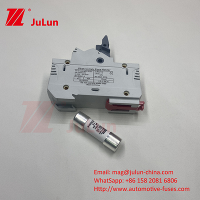 Solar Photovoltaic Inverter PV Sicherung mit Keramikkörper DIN Mount Dc Sicherung 250a 10x85 1500Vdc PV Sicherung Halter 15